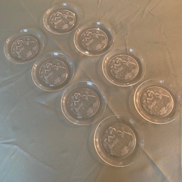 Arcoroc I Set of 8 I Winter Wonderland I Welcome Home I Glass Dessert Plates - Picture 5 of 16